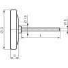 Termometr ze wskazówką ze stali nierdzewnej 100 mm (0°C/+120°C) trzonek 63 mm