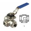 Three Way Stainless Steel Ball Valve L - 1 1/2"