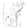 L-spojka uhol 45 ° - 12 - R1/2"