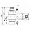 Angle throttle valve 4 - G1/8"