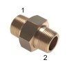 holender z gwintami zewnętrznymi R - opieczętowanie płaski R1 1/2" - R1 1/2"