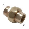 Dutchman with G internal threads - flat sealing G2" - G2"