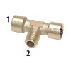 T-piece with interior. threads and with branch with ext. threaded G3/4"-R3/4"