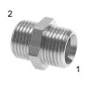 Screwing with external pipe threads G1/2"-G1/2"