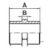 Screwing with external pipe threads G1/2"-G1/2"