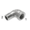 Knee z wewnętrznym oraz gwint zewnętrzny R3/8"