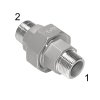 Dutchman with external threads, seal for cone R1/2"-R1/2"