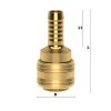 ES-TAB quick coupling with mandrel for 6 mm hose