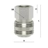 Pass-through nickel-plated quick coupling with G1/4" female pipe thread