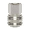Through nickel plated quick coupling with G3/8" female pipe thread