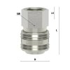 Pass-through nickel-plated quick coupling with G1/2" female pipe thread