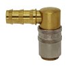 Quick coupling with 90° mandrel for 10 mm push-in hose