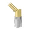 Quick coupling with 45° mandrel for standard 9 mm hose