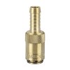 Quick coupling with straight mandrel for standard 9 mm hose