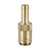 Quick coupling with straight mandrel for standard 13 mm hose