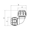90° coupling 40 mm