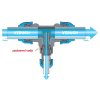 Reduced T-coupling with anti-condensation branch 63/32 mm