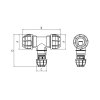 Reduced T-coupling with anti-condensation branch 63/32 mm