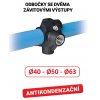Odbočka s dvěma vnitřními závity G1/2" 40 mm