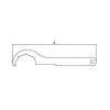 Hook wrenches for coupling nuts 63 mm