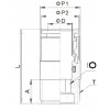 Direct coupling with external conical thread MPOC-1212