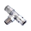 Swivel T-coupling with lower conical thread MPT-184