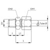 Gerade Verschraubung mit konischem Außengewinde 10/8 - R 1/2"