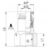 Direct screw connection internal 6 - M6