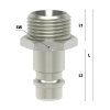 Nickel-plated nipple with external thread G1/8"
