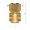 ES-AAB quick coupling, M14x1.5 male thread, with valve