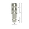 Nickel-plated nipple with mandrel for 13 mm hose