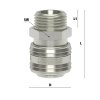 Pass-through nickel-plated quick coupling with external metric thread M16x1.5