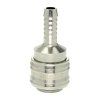 Through nickel-plated quick coupling with barb for 8 mm hose
