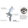 SGH2000 schema HVLP strikaci pistole airbrush lakovani kompresor vzduch tlak