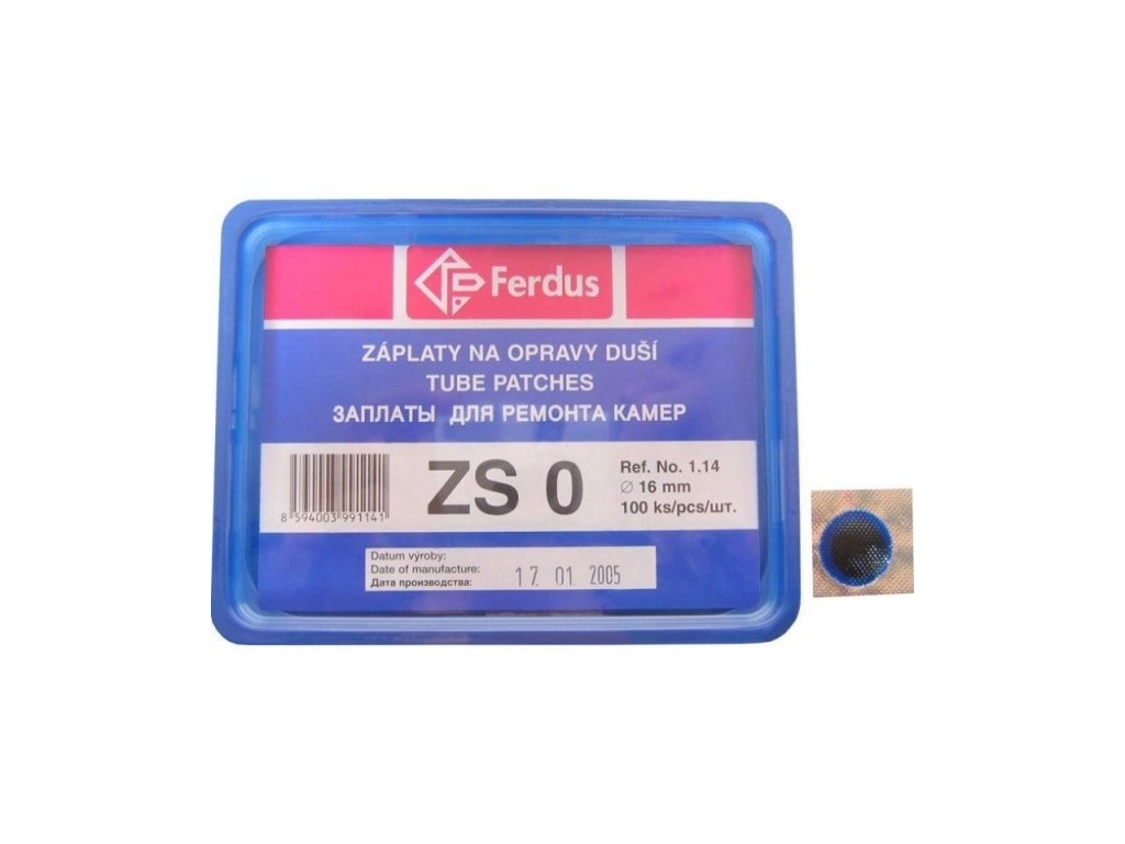 záplaty Ferdus ZS 0 16mm 100ks/1.43/ks