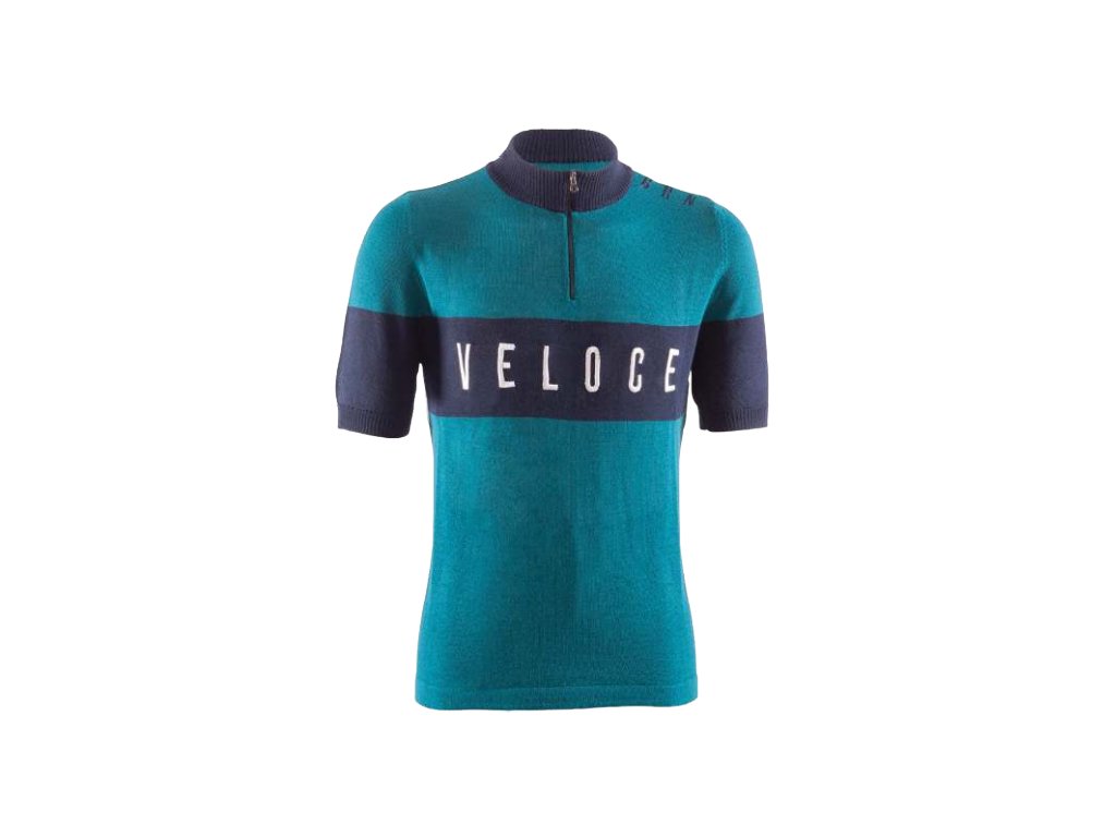 Cyklistický dres VINTAGE VELOCE aquamarine