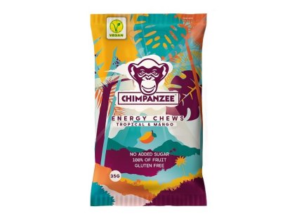 želé vitamíny Chimpanzee Energy Chews 35g tropical & mango