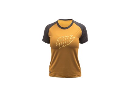 FT WOMEN'S HORIZON SHORT SLEEVE TEE GOLDEN/BLACK (Velikost XL)