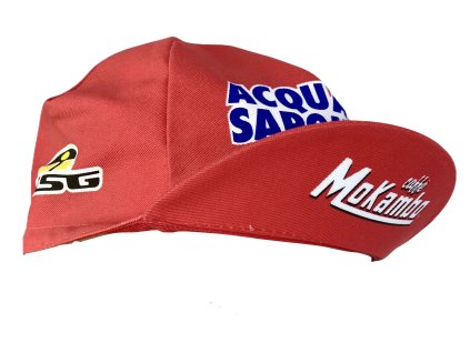 rennradkappe historical team cap retro cyling radmutze rennkappe radlercap la casquette fahrradkultur acqua sapone mokambo1
