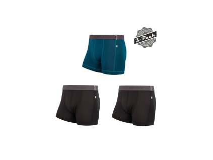 SENSOR COOLMAX TECH 3-PACK pánské trenky černá/safír vel. XL