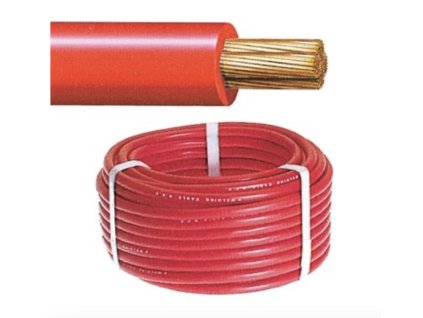 Kabel baterie, červený 35mm2 s dvojitou izolací, KOMUTER.cz