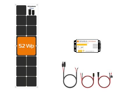 SunBender solar kit S 52W / 12V-  Pb / Lead Acid, KOMUTER.cz