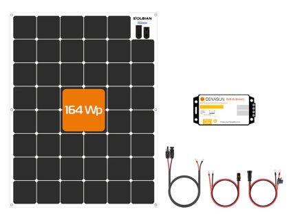 SunBender solar kit L 164W / 4S LiFePO4 14.2V, KOMUTER.cz