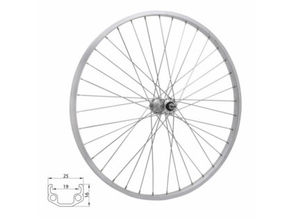 kolo zapletené 28" 622-19 přední  36 děr stříbrné Union/CnSpoke