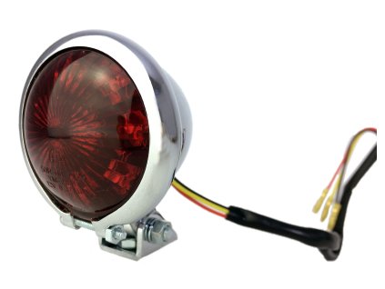 Zadní 12V LED světlo Bates, chrom