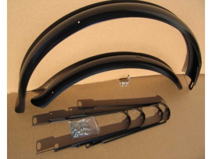 Blatníky Ducktails dlouhé, 80mm, 26", černé