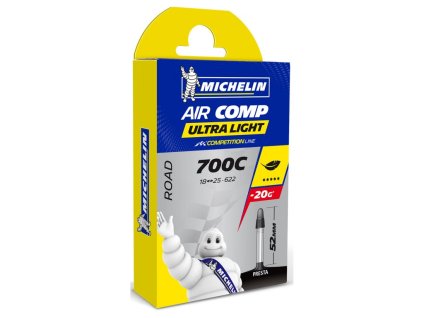 duše MICHELIN AIR COMP ULTRALIGHT 28"x0.75/1.0 (18/25-622) FV/52mm