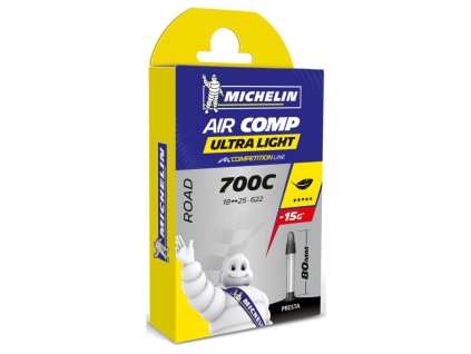 duše MICHELIN AIR COMP ULTRALIGHT 28"x0.75/1.0 (18/25-622) FV/80mm