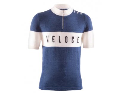 Cyklistický dres VINTAGE VELOCE modrý