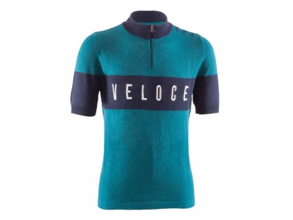 Cyklistický dres VINTAGE VELOCE aquamarine